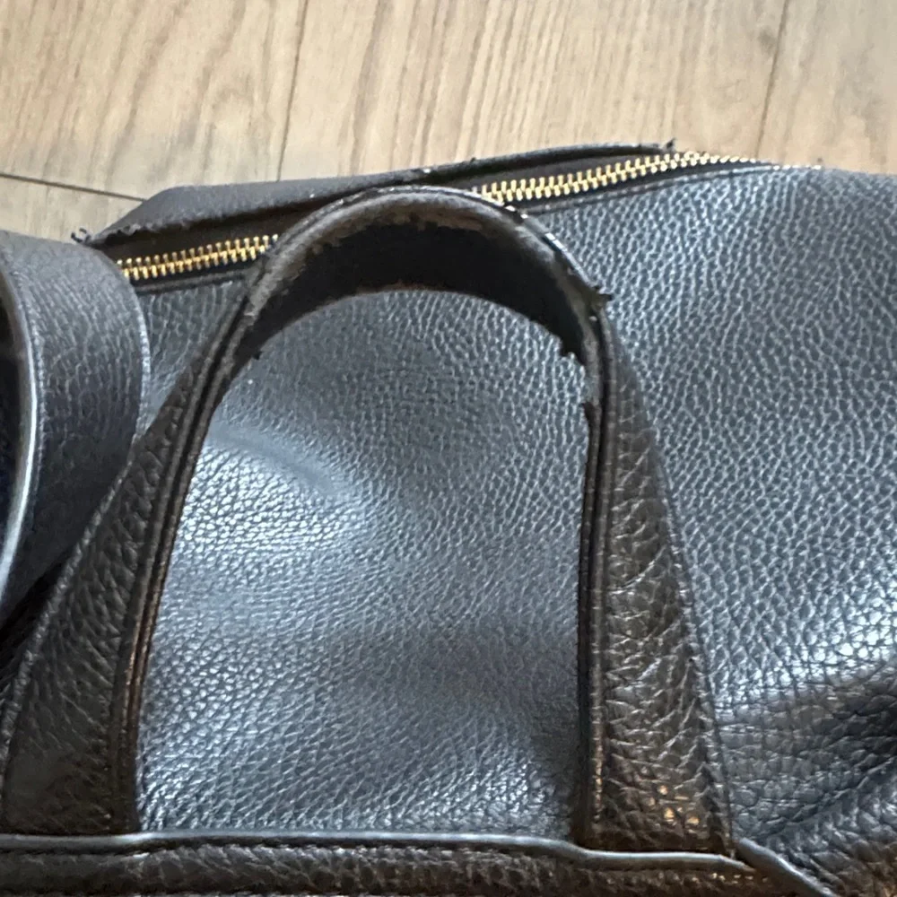 Luli Bebe Black Quilted Leather Backpack Diaper bag Tote with Gold Hardware